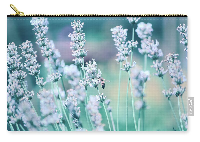 Nature Photo Zip Pouch featuring the photograph Busy Little Bee by Bonnie Bruno