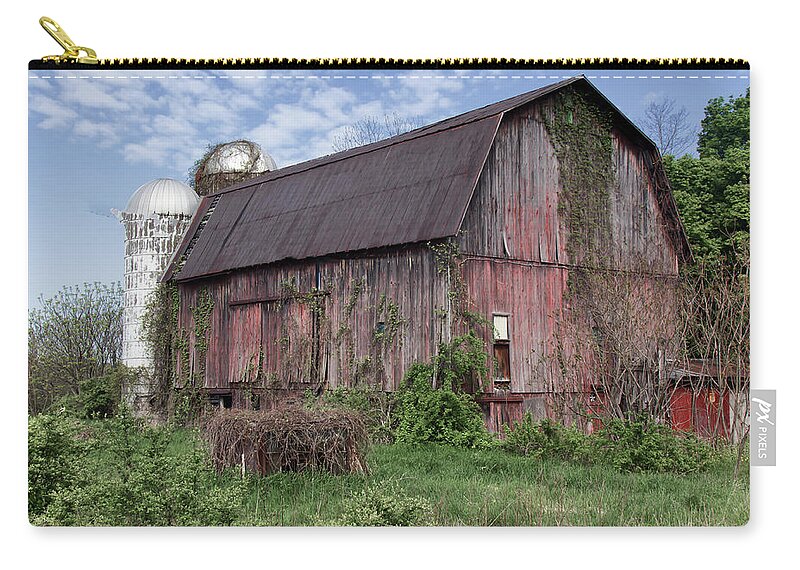 Barn Zip Pouch featuring the photograph Butler Barn by Rod Best