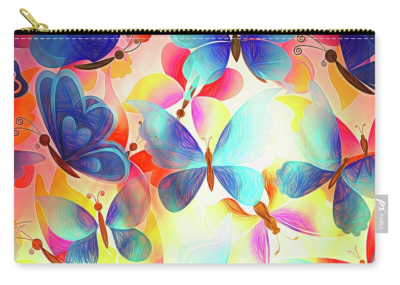Butterfly Carry-all Pouch featuring the photograph Butterflights by Bill and Linda Tiepelman