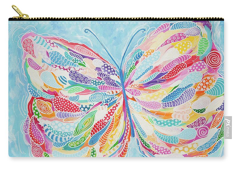 Butterfly Carry-all Pouch featuring the painting Butterfly by Beth Ann Scott