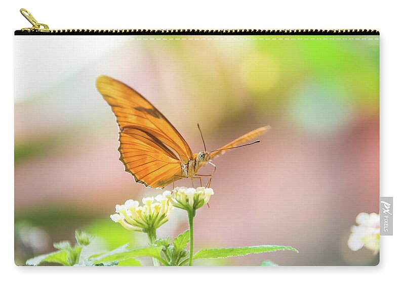 Butterfly Zip Pouch featuring the photograph Butterfly - Julie Heliconian by Pamela Williams