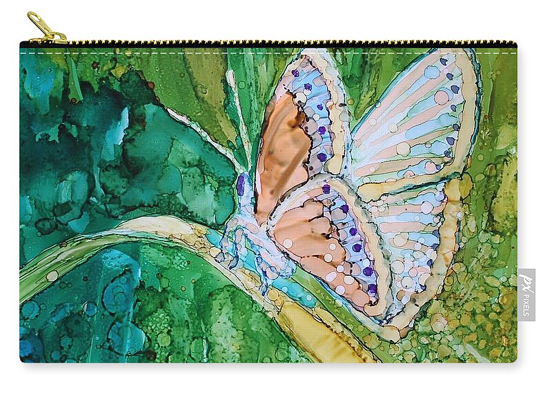 Butterfly Carry-all Pouch featuring the painting Butterfly by Ruth Kamenev