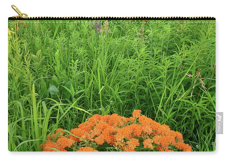 Illinois Zip Pouch featuring the photograph Butterfly Weed Prairie by Ray Mathis