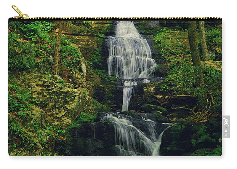 Buttermilk Falls Zip Pouch featuring the photograph Buttermilk Falls 3 by Raymond Salani III