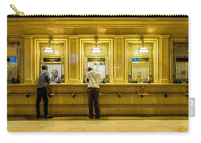 Grand Central Station Zip Pouch featuring the photograph Buying a Ticket by M G Whittingham
