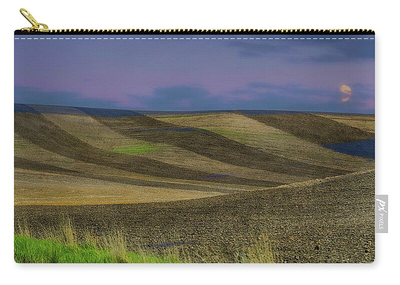 Palouse Zip Pouch featuring the photograph By a different light by Patricia Dennis