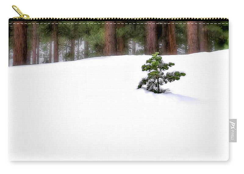 Background Zip Pouch featuring the photograph By Itself by Maria Coulson