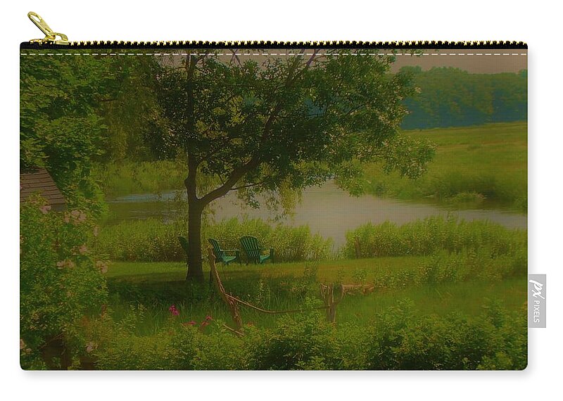Little River Zip Pouch featuring the photograph By the Little River by Jeff Heimlich