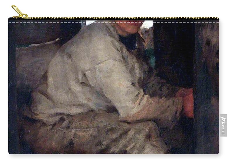 Cabin Boy Zip Pouch featuring the painting Cabin Boy by Henry Scott Tuke