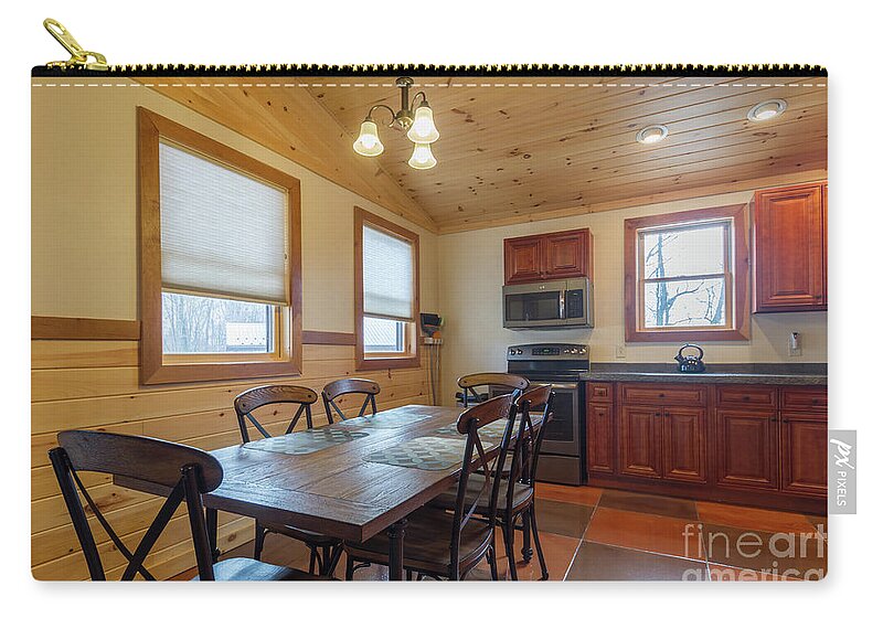 Rental Zip Pouch featuring the photograph Cabin Interior 22 by William Norton