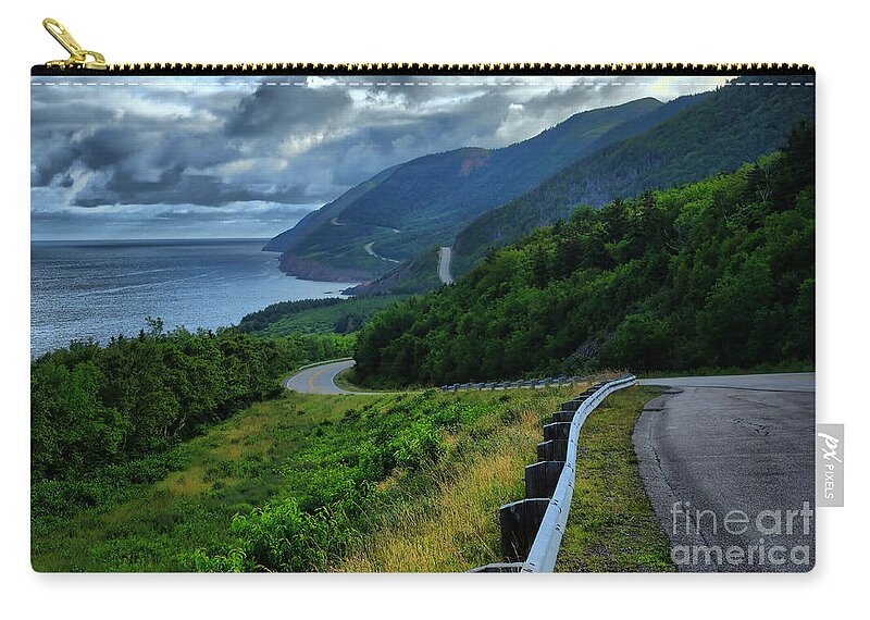 Nova Scotia Zip Pouch featuring the photograph Cabot Trail by Joe Ng