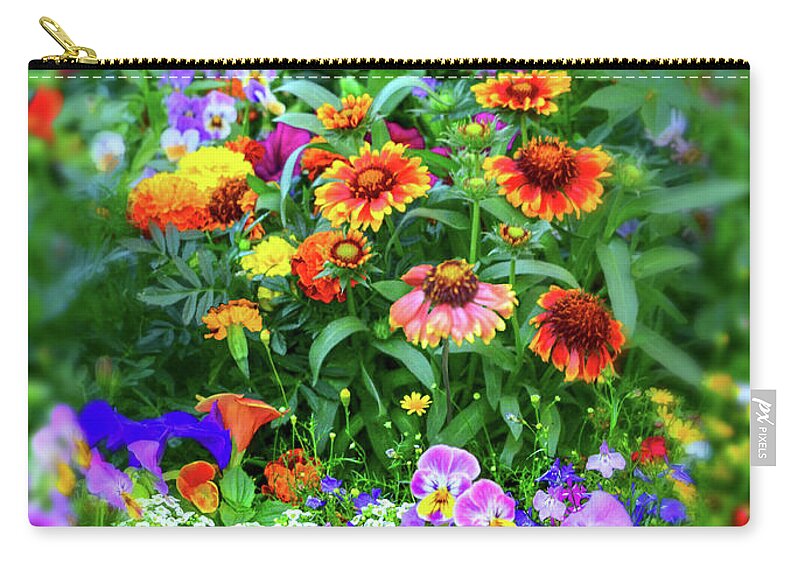 Summer Zip Pouch featuring the photograph Summer Symphony of Color by Brian Tada