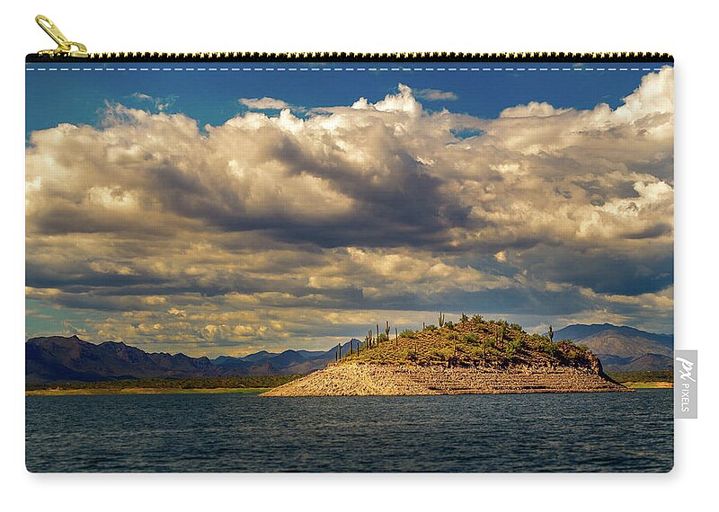 Arizona Zip Pouch featuring the photograph Cactus Island by Robert FERD Frank