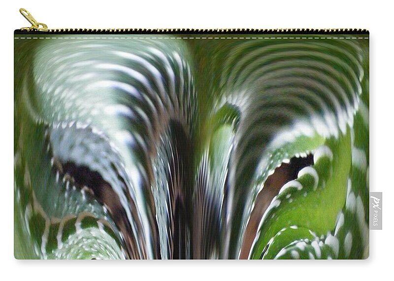 Cactus Digital Art Zip Pouch featuring the photograph Cactus Predator by Barbara A Griffin