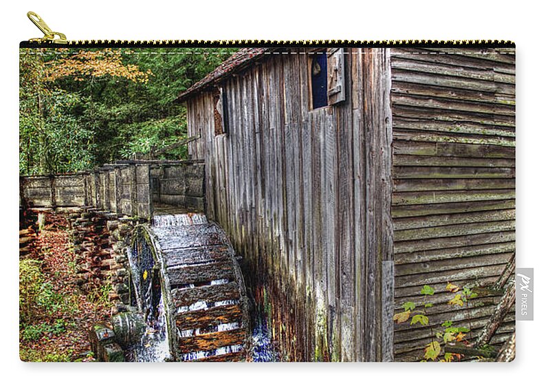 Mill Carry-all Pouch featuring the photograph Cades Cove Mill by Norman Reid