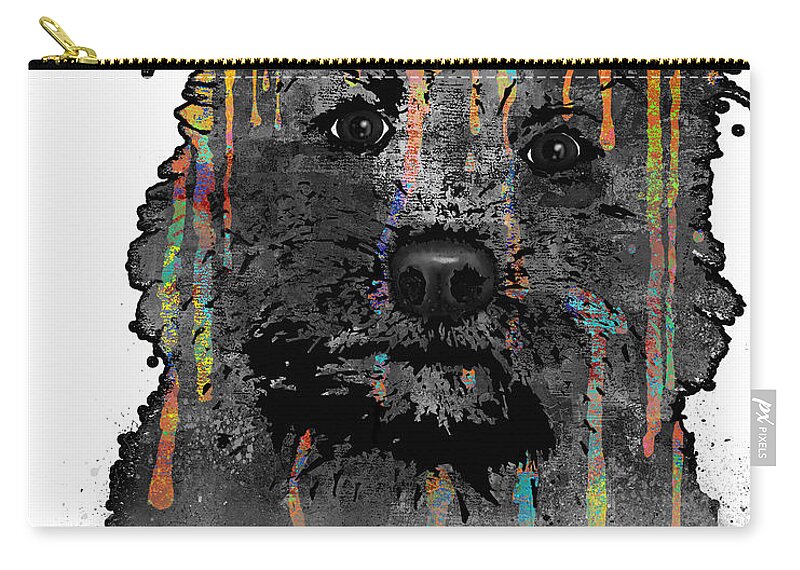 Cairn Terrier Zip Pouch featuring the digital art Cairn Terrier by Marlene Watson