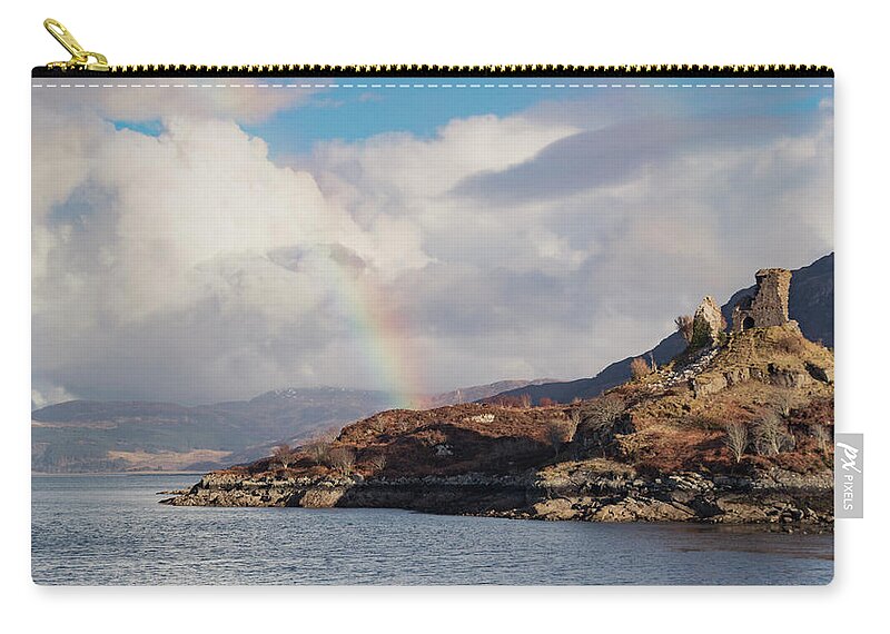 Castle Moil Zip Pouch featuring the photograph Caisteal Maol by Holly Ross