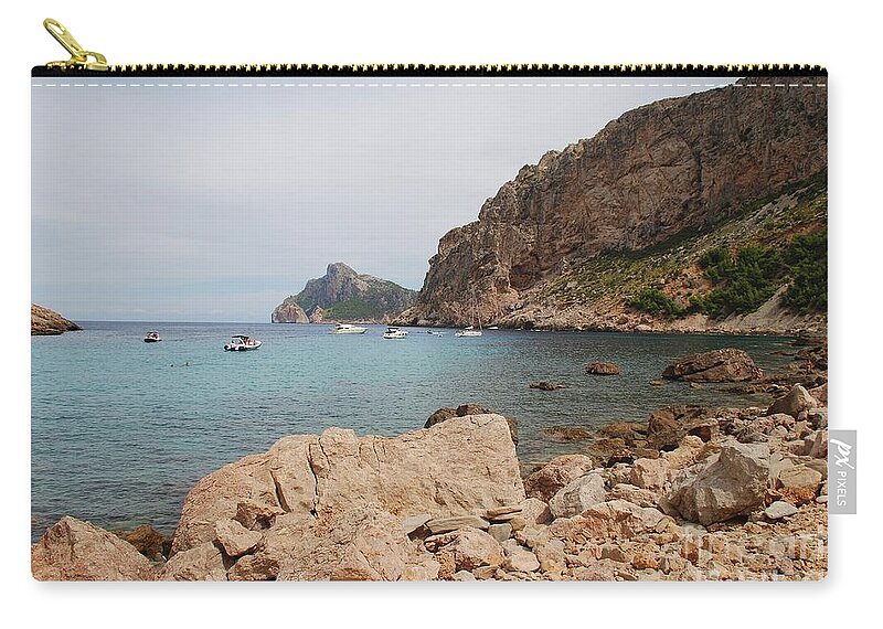 Majorca Zip Pouch featuring the photograph Cala de Boquer on Majorca by David Fowler