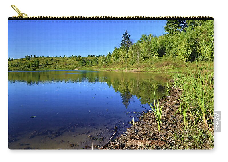 Gary Hall Zip Pouch featuring the photograph Caledon Kettle Lake by Gary Hall