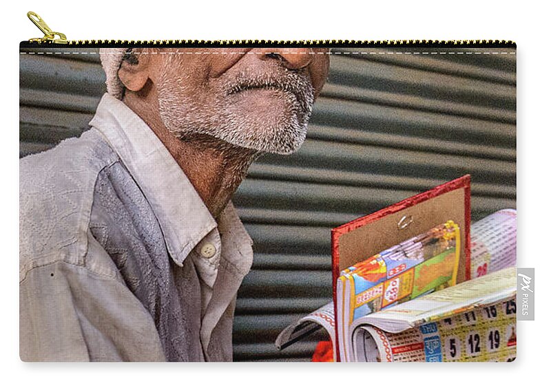India Zip Pouch featuring the photograph Calendar Seller by Werner Padarin