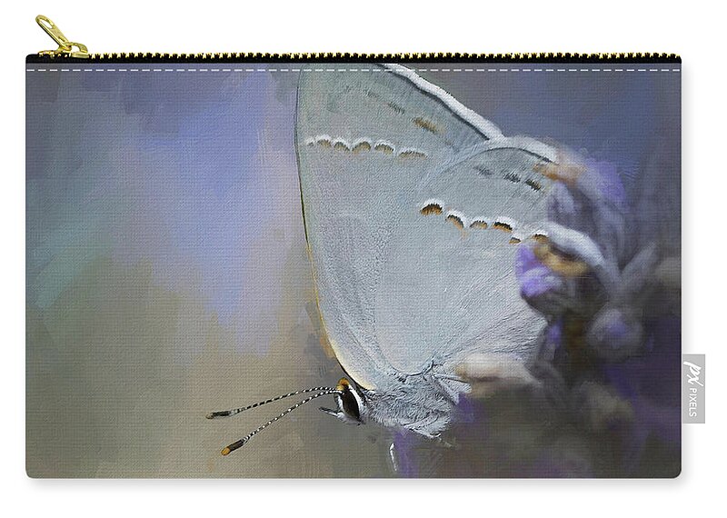 California Zip Pouch featuring the photograph California Hairstreak Butterfly 2 by Morgan Wright