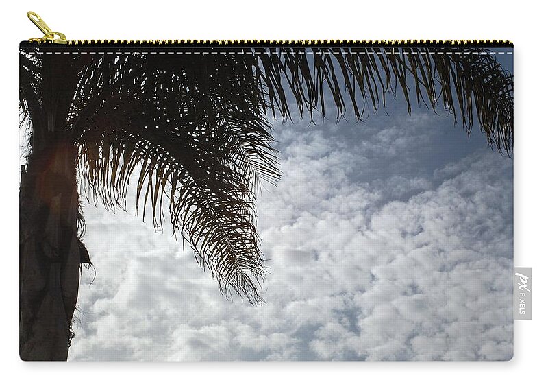 California Zip Pouch featuring the photograph California Palm Tree Half View by Matt Quest