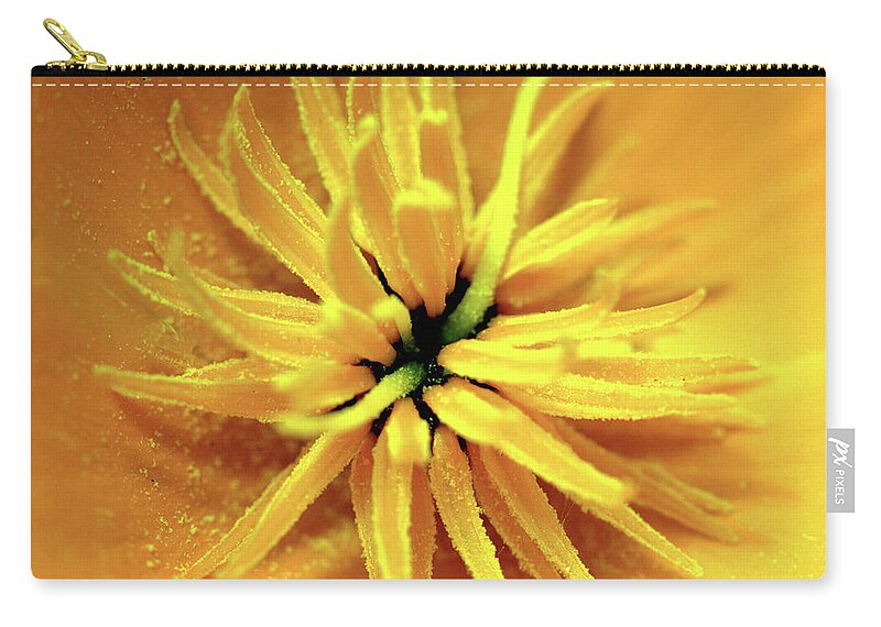 Californian Carry-all Pouch featuring the photograph Californian Poppy Macro by Baggieoldboy