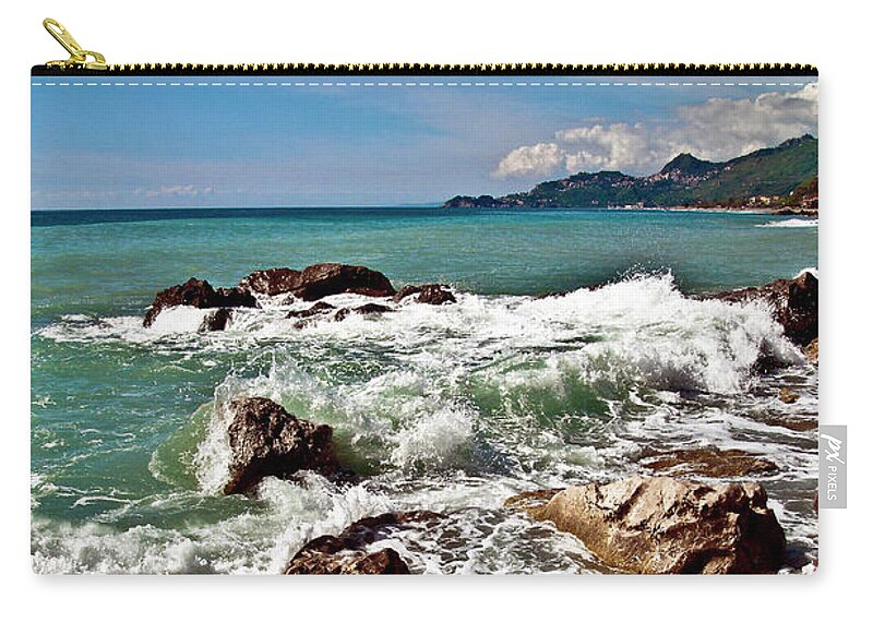 Sea Zip Pouch featuring the photograph Call of the Sea by Silva Wischeropp