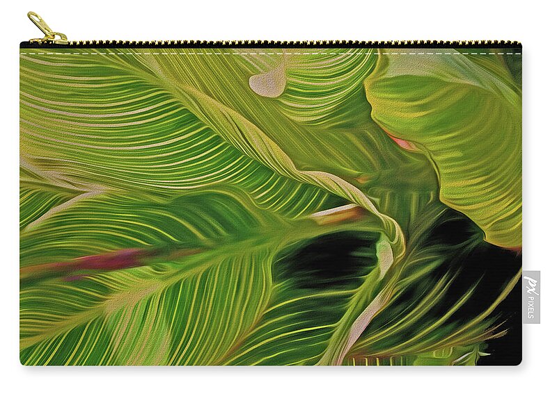 Calla Lily Zip Pouch featuring the mixed media Calla Flow 6 by Lynda Lehmann