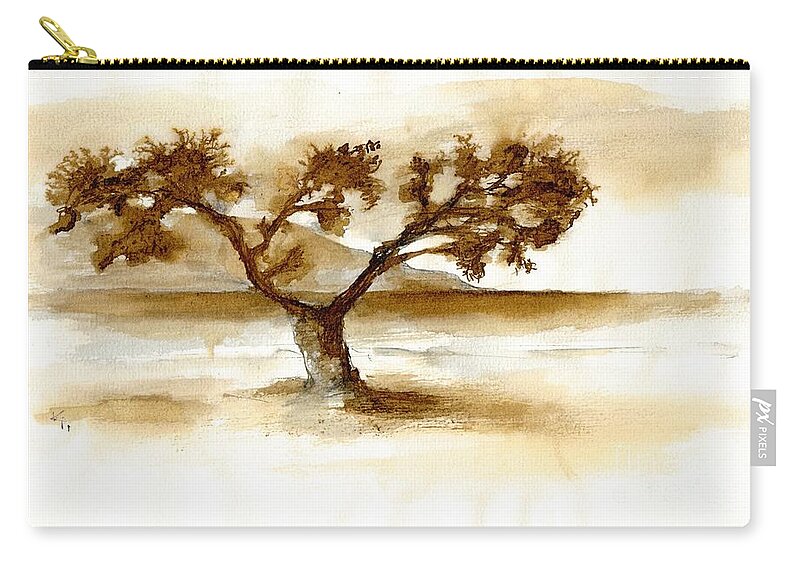 Calm Zip Pouch featuring the painting Calm by Karina Plachetka