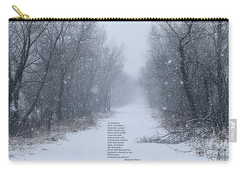 Winter Zip Pouch featuring the photograph Calm of Winter by Elizabeth Winter