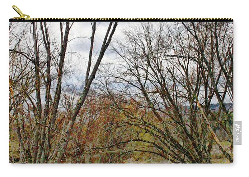 Water Zip Pouch featuring the photograph Calm on the creek by Laurie Baird