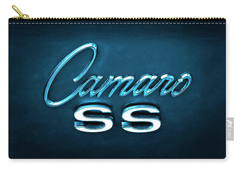 Camaro Carry-all Pouch featuring the photograph Camaro S S Emblem by Mike McGlothlen