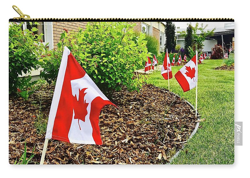  Zip Pouch featuring the photograph Canada Day by Brian Sereda