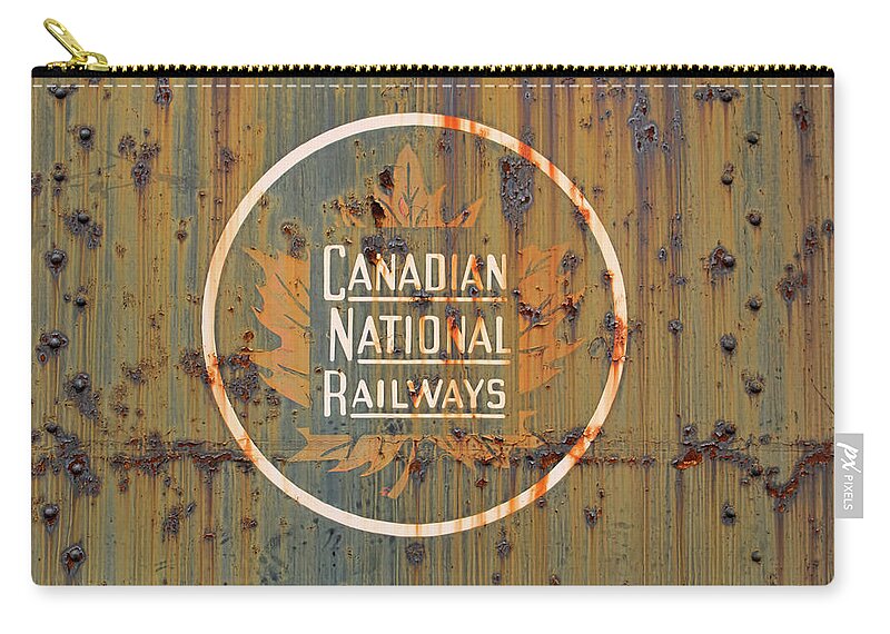 Train Zip Pouch featuring the photograph Canadian National Railways by Kristia Adams