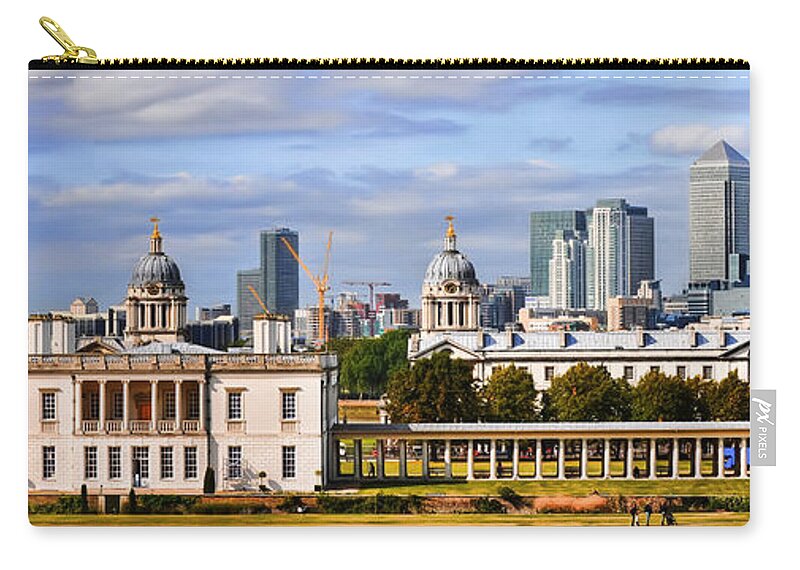 Artistic Zip Pouch featuring the photograph Canary Wharf by Gouzel -