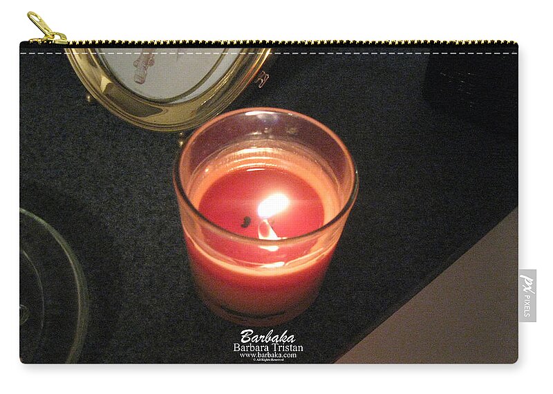 Art Zip Pouch featuring the photograph Candle Inspired #1173-1 by Barbara Tristan