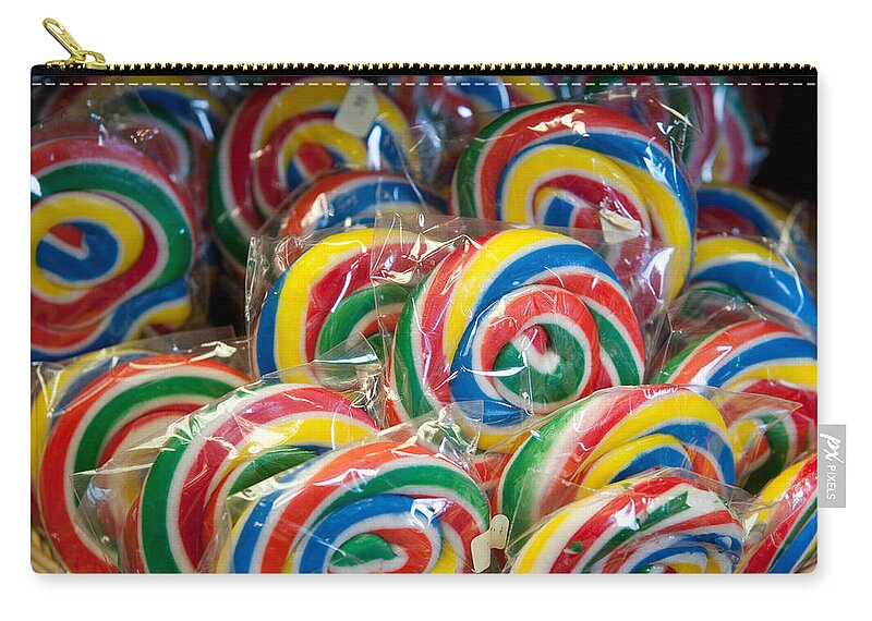 Lolly Zip Pouch featuring the photograph Candy Lollies by Helen Jackson