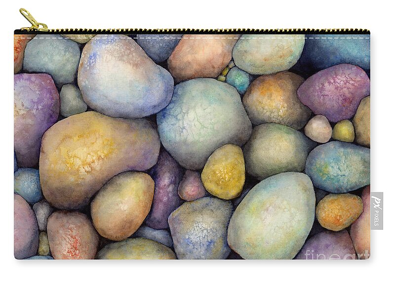 Rock Candy Zip Pouch featuring the painting Rock Candy by Hailey E Herrera