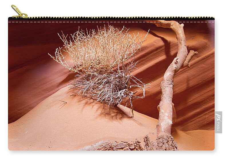 Antelope Canyon Zip Pouch featuring the photograph Canyon Branch by Bryan Keil