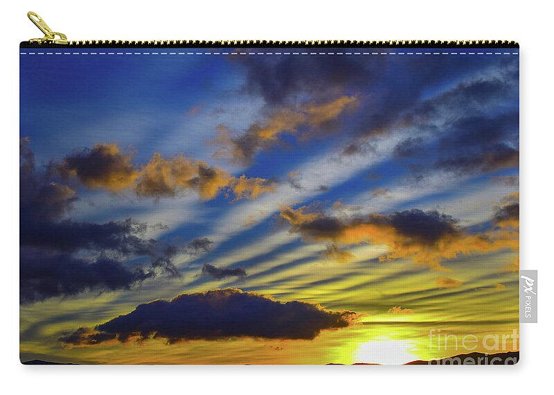 Sunrise Zip Pouch featuring the photograph Canyon Dawn by Jeff Hubbard