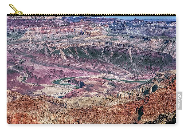Landscape Zip Pouch featuring the photograph Canyon Expanse by John M Bailey