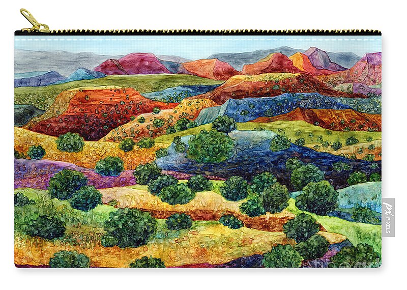 Canyon Zip Pouch featuring the painting Canyon Impressions by Hailey E Herrera