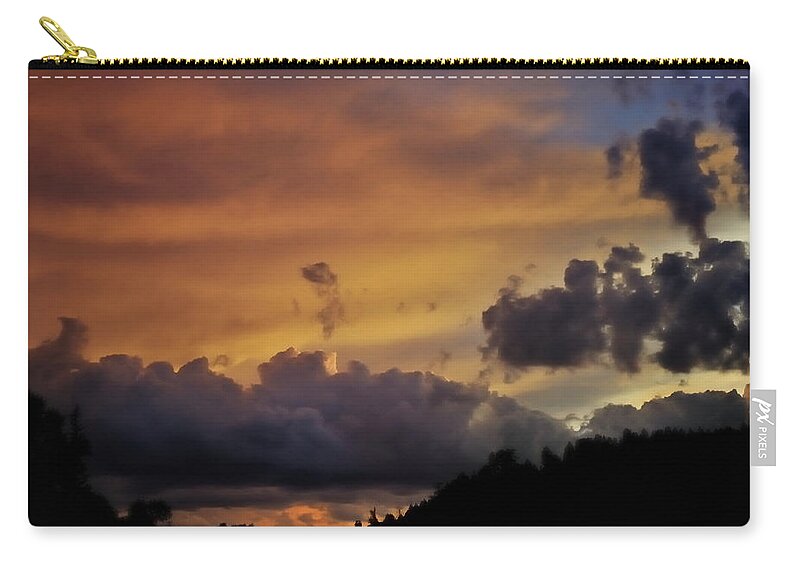 Landscape Zip Pouch featuring the photograph Canyon Sunset by Ron Cline