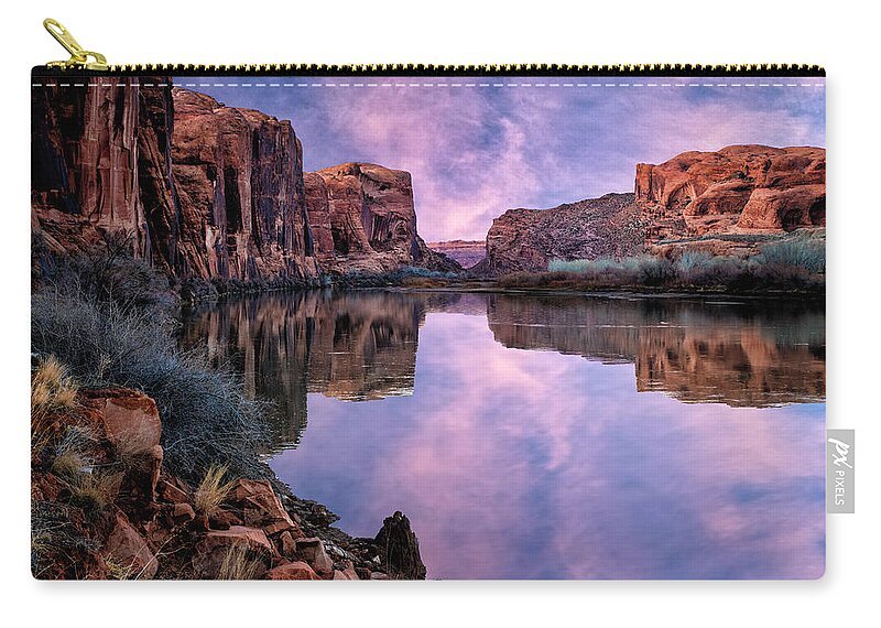 Canyonlands Zip Pouch featuring the photograph Canyonlands Sunset by Michael Ash