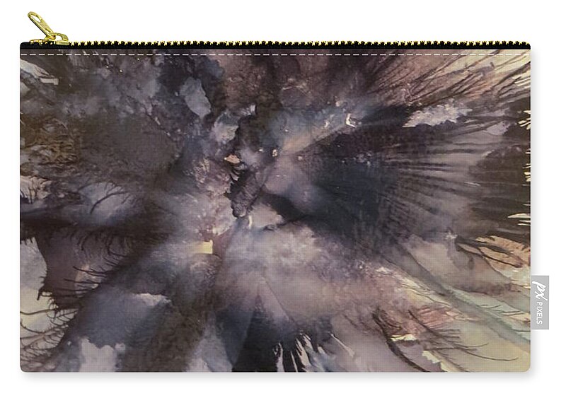 Abstract Zip Pouch featuring the painting Capable by Soraya Silvestri