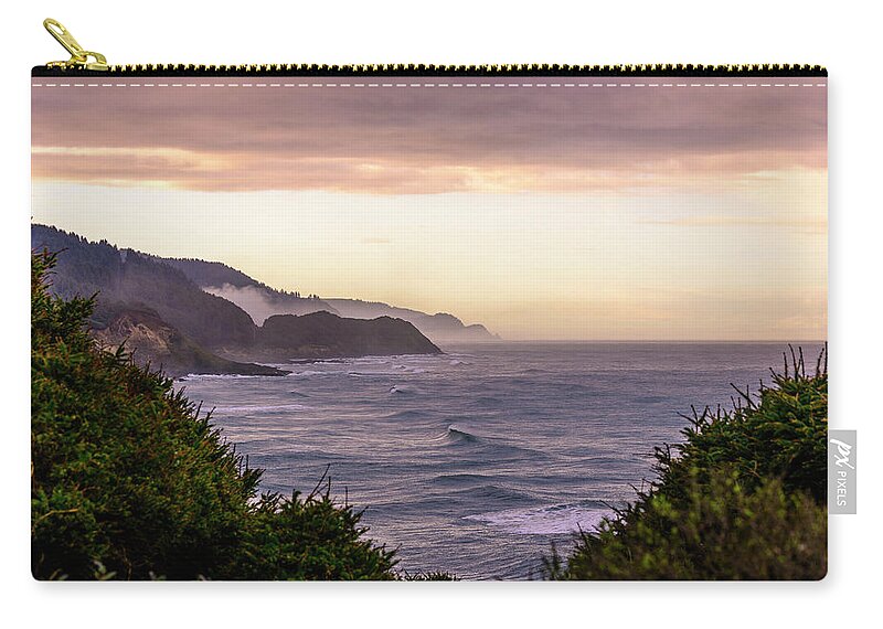  Carry-all Pouch featuring the photograph Cape Perpetua, Oregon coast by Bryan Xavier