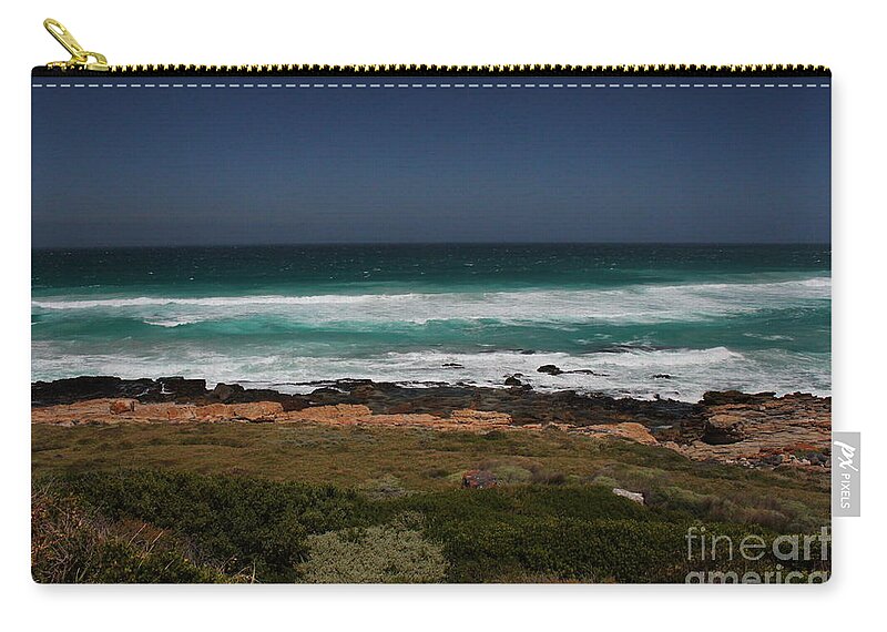 Witsands-soetwater Coastal Conservancy Zip Pouch featuring the photograph Capetown Penisula Beach by Bev Conover