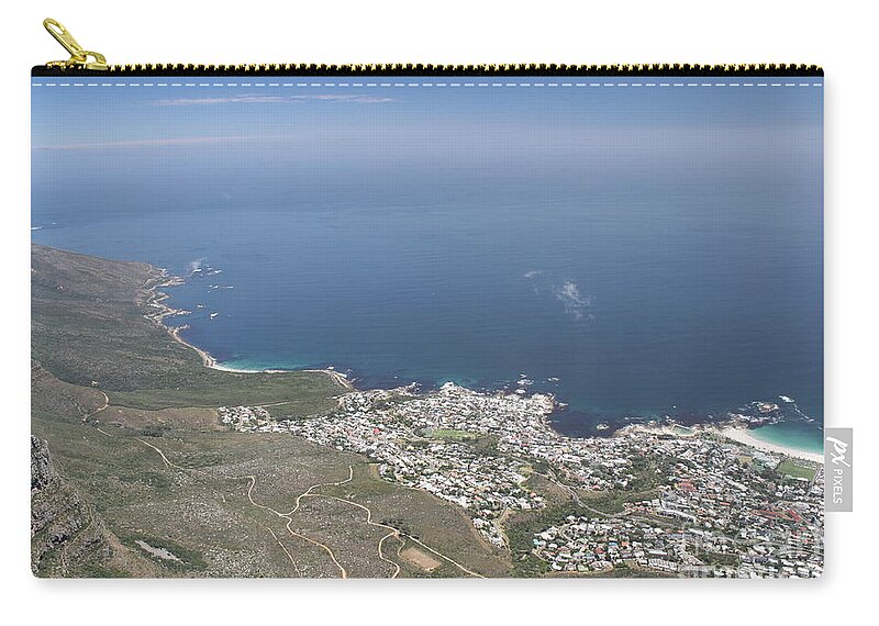View From Table Mountain Zip Pouch featuring the photograph Capetown, South Africa by Bev Conover