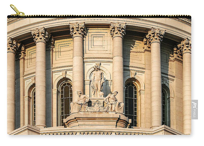 Wisconsin Zip Pouch featuring the photograph Capitol Knowledge by Todd Klassy